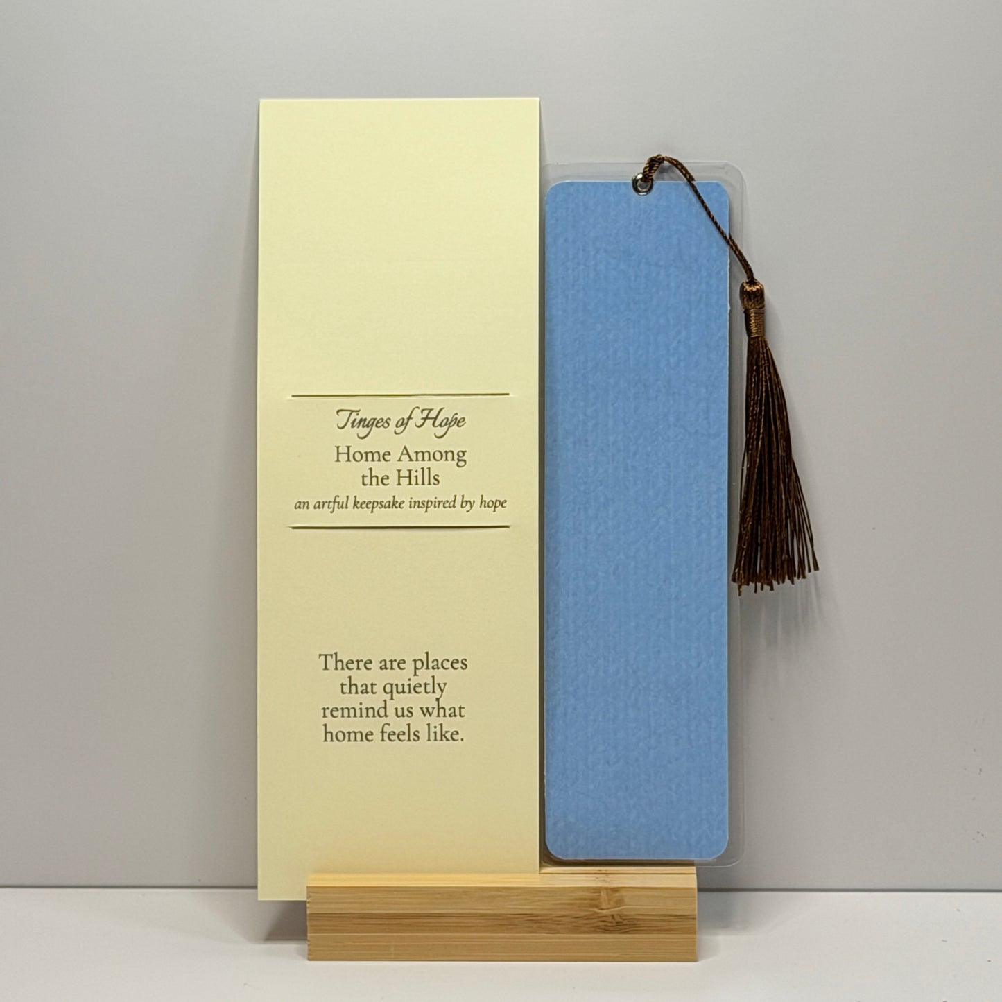 Bookmark | Home Among the Hills | Laminated Art Bookmark with Tassel