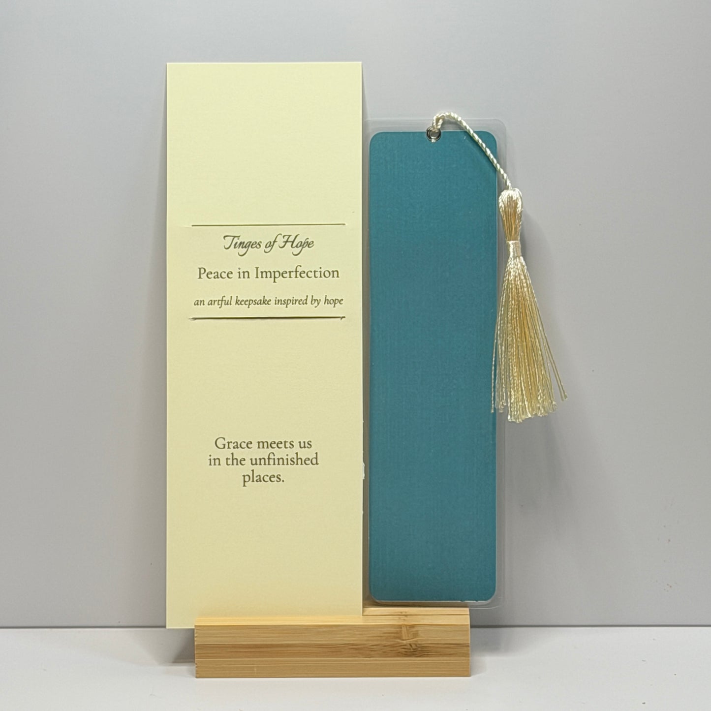 Bookmark | Peace in Imperfection | Laminated Art Bookmark with Tassel