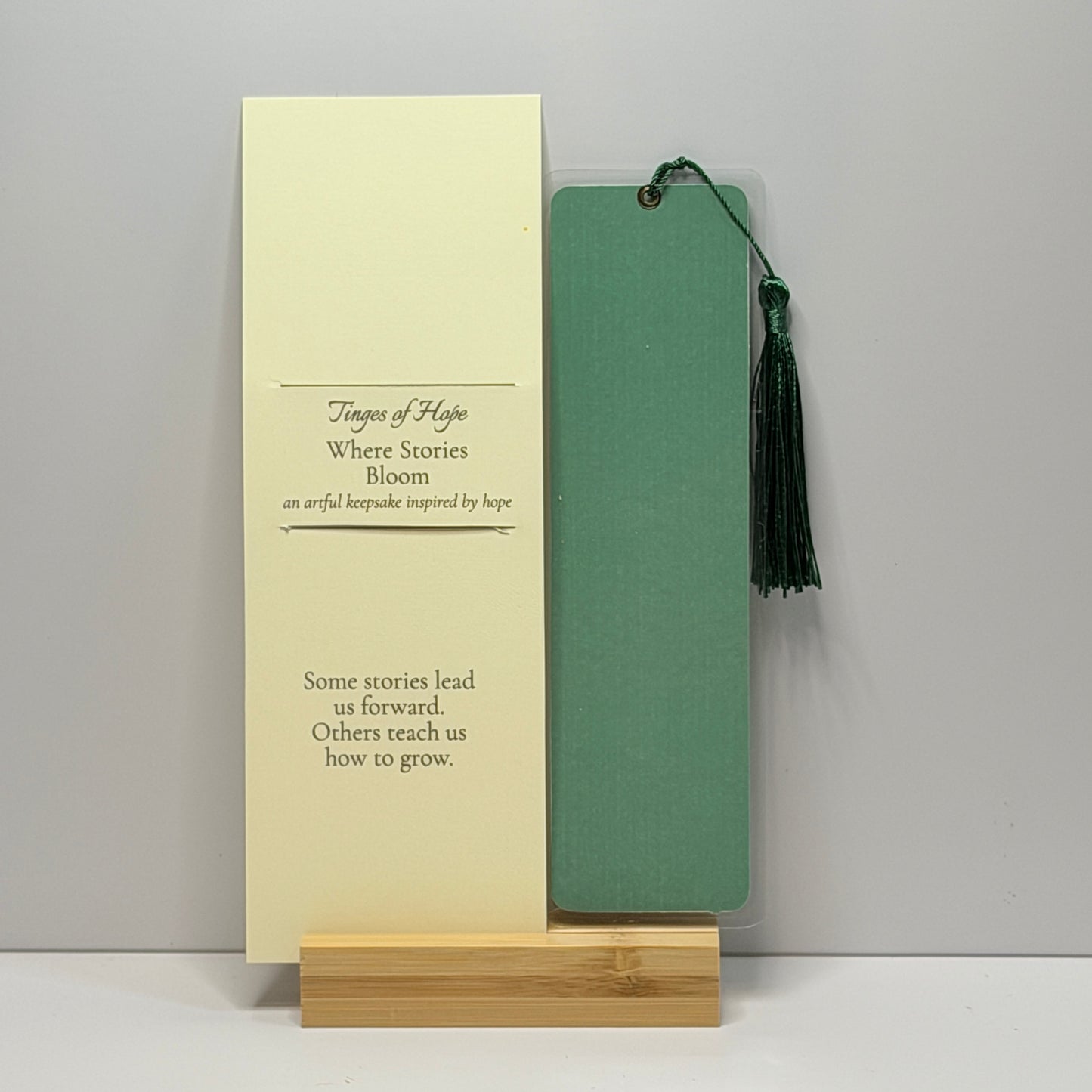 Bookmark | Where Stories Bloom Book Path | Laminated Art Bookmark with Tassel