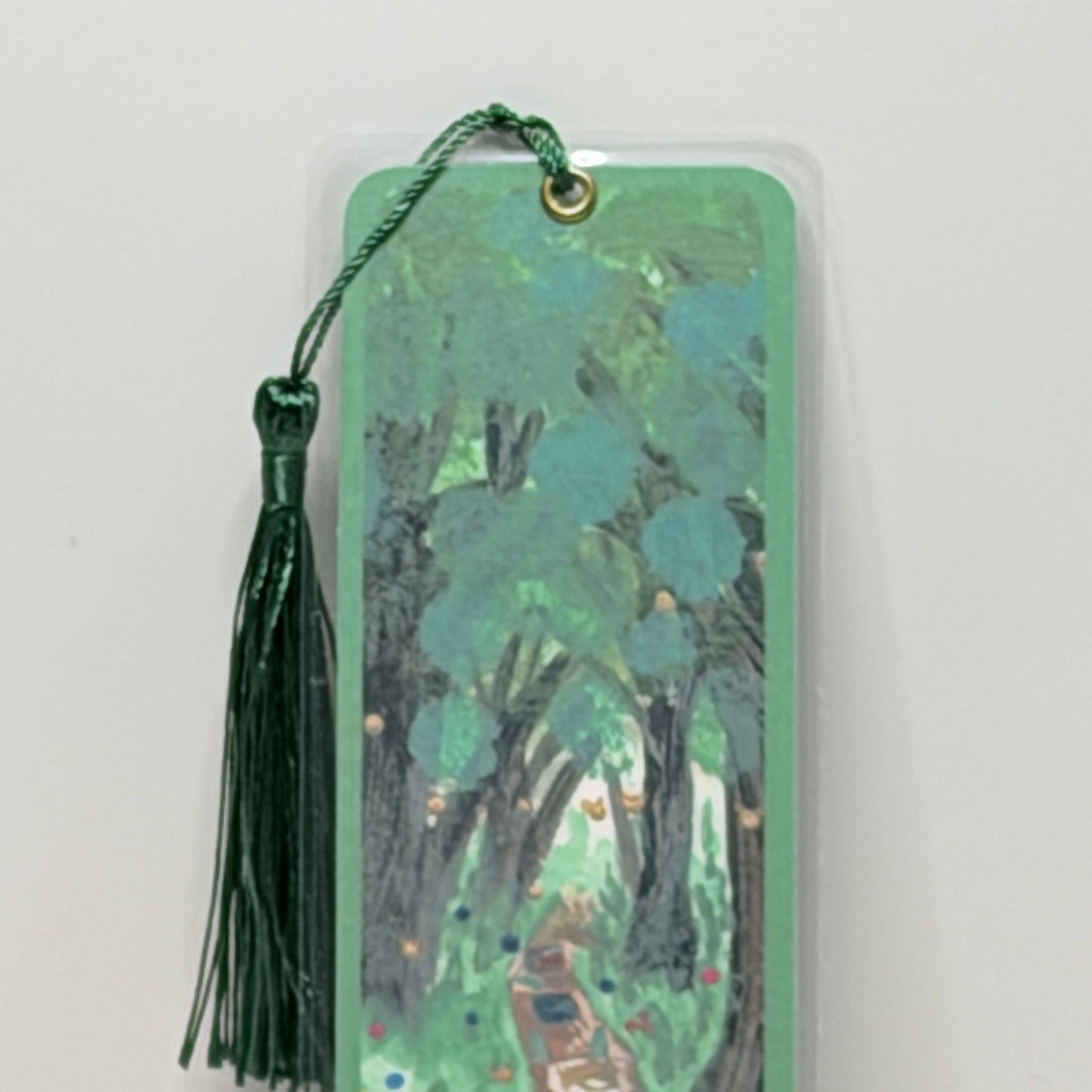 Bookmark | Where Stories Bloom Book Path | Laminated Art Bookmark with Tassel