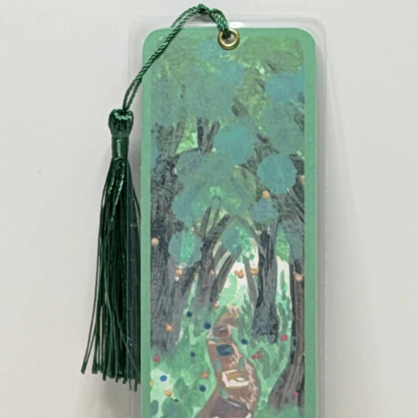 Bookmark | Where Stories Bloom Book Path | Laminated Art Bookmark with Tassel