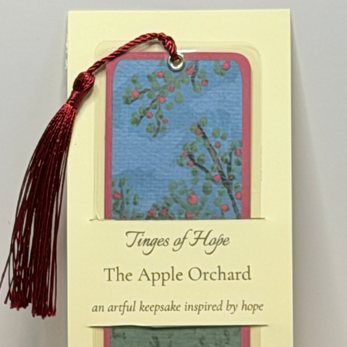 Bookmark | Apple Orchard | Laminated Art Bookmark with Tassel