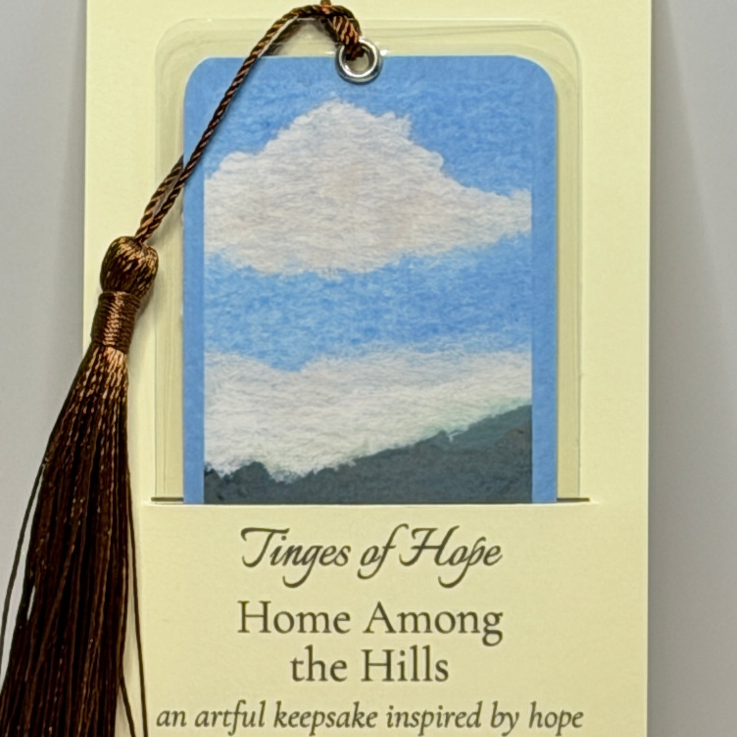 Bookmark | Home Among the Hills | Laminated Art Bookmark with Tassel