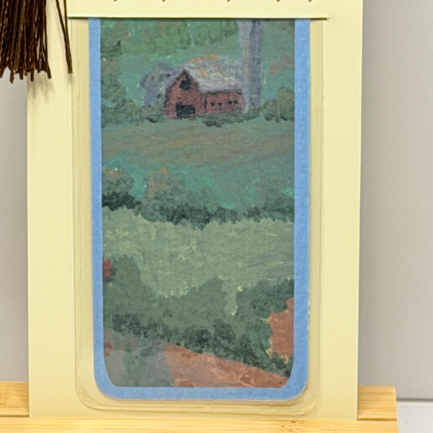 Bookmark | Home Among the Hills | Laminated Art Bookmark with Tassel