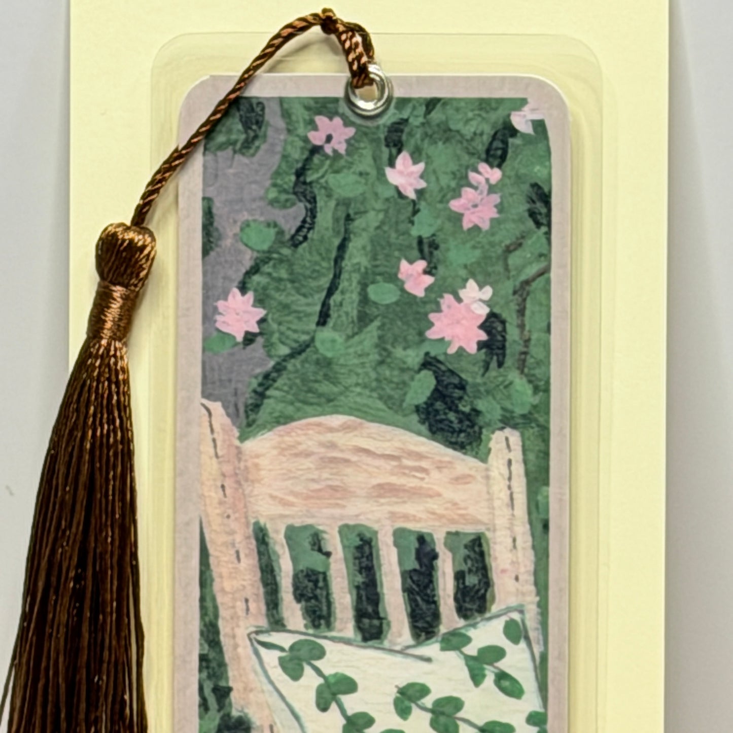 Bookmark | Tend & Bloom | Laminated Floral Art Bookmark with Tassel