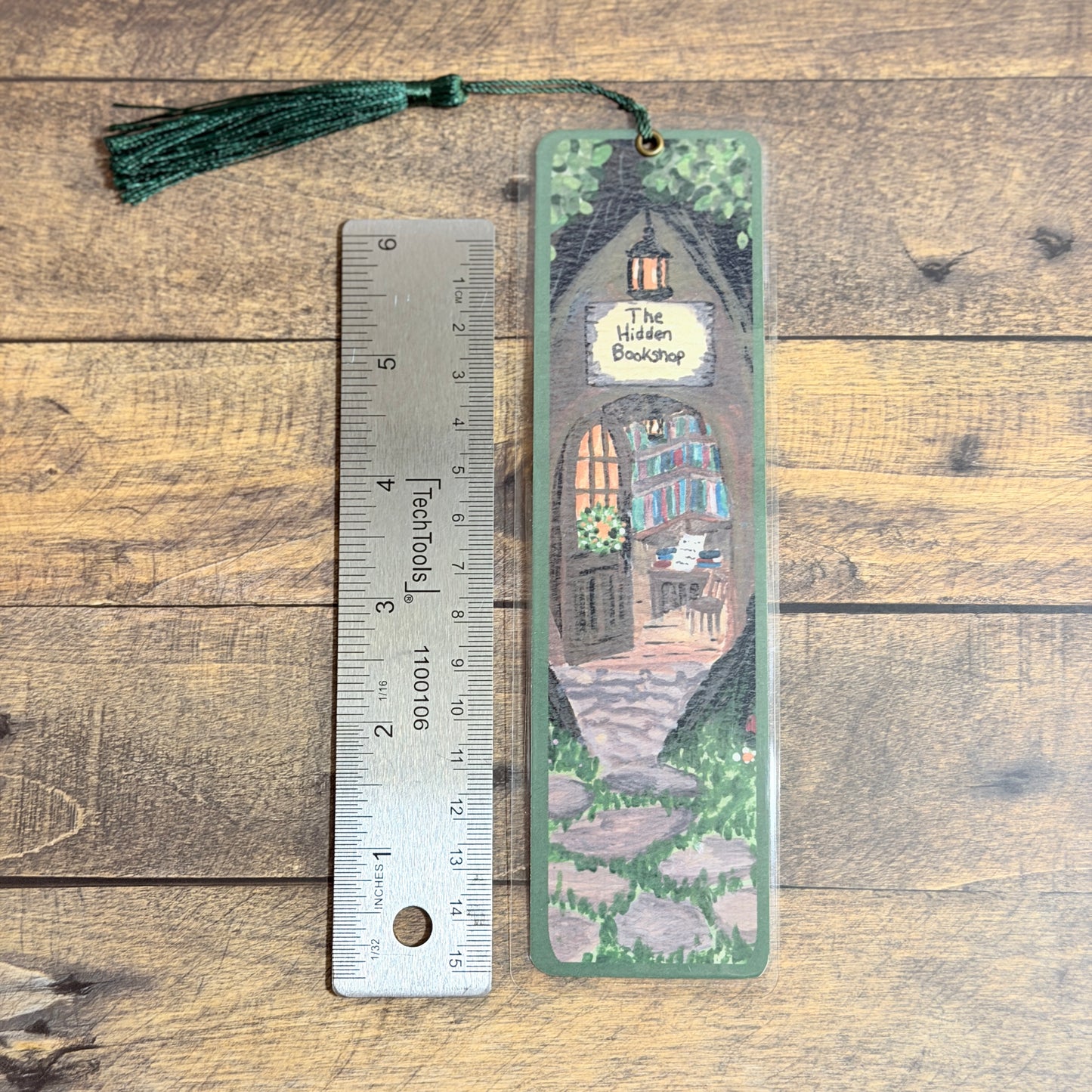Bookmark | The Hidden Bookshop | Laminated Art Bookmark with Tassel