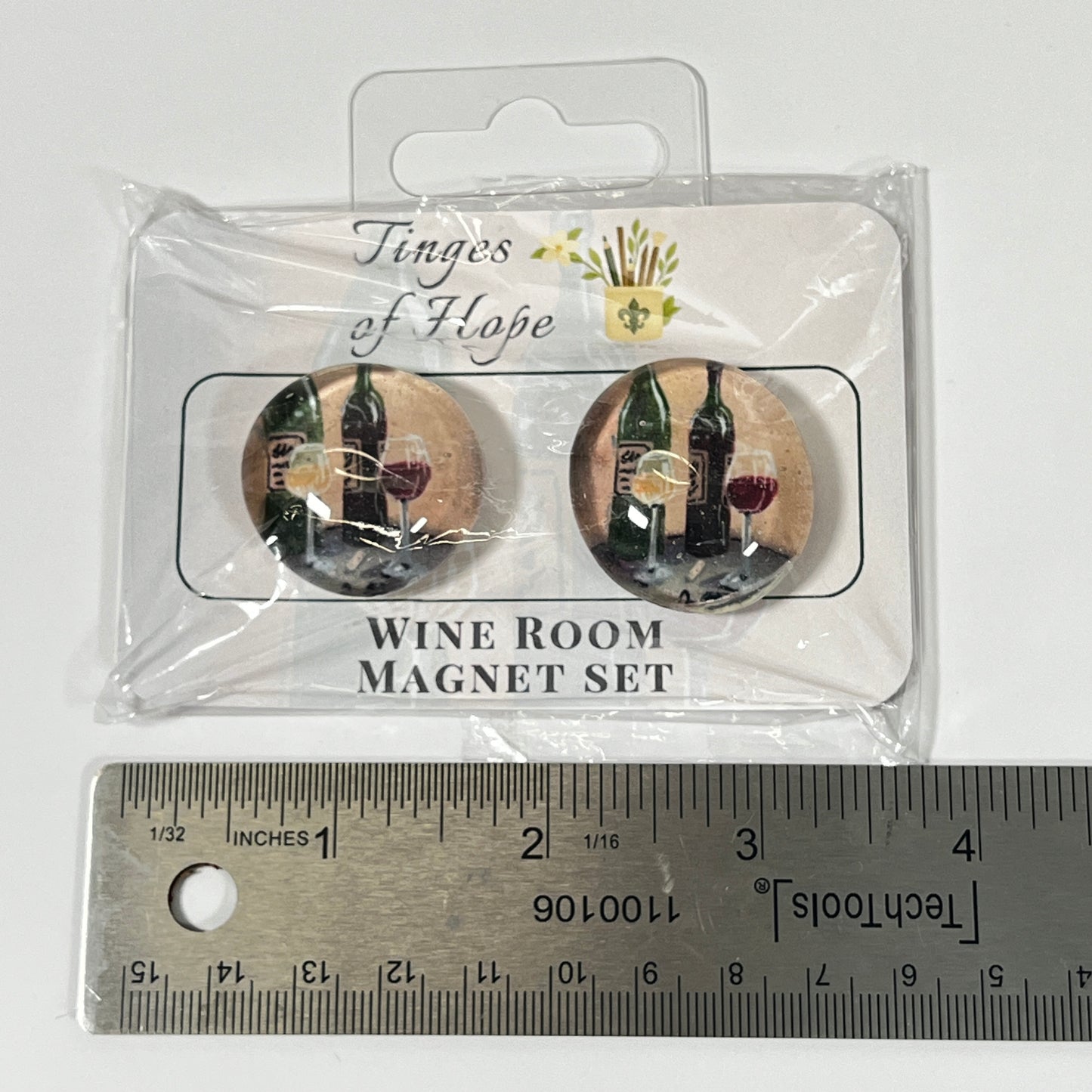Glass Magnet Set | Wine Room | Home Bar & Wine Lover Fridge Decor