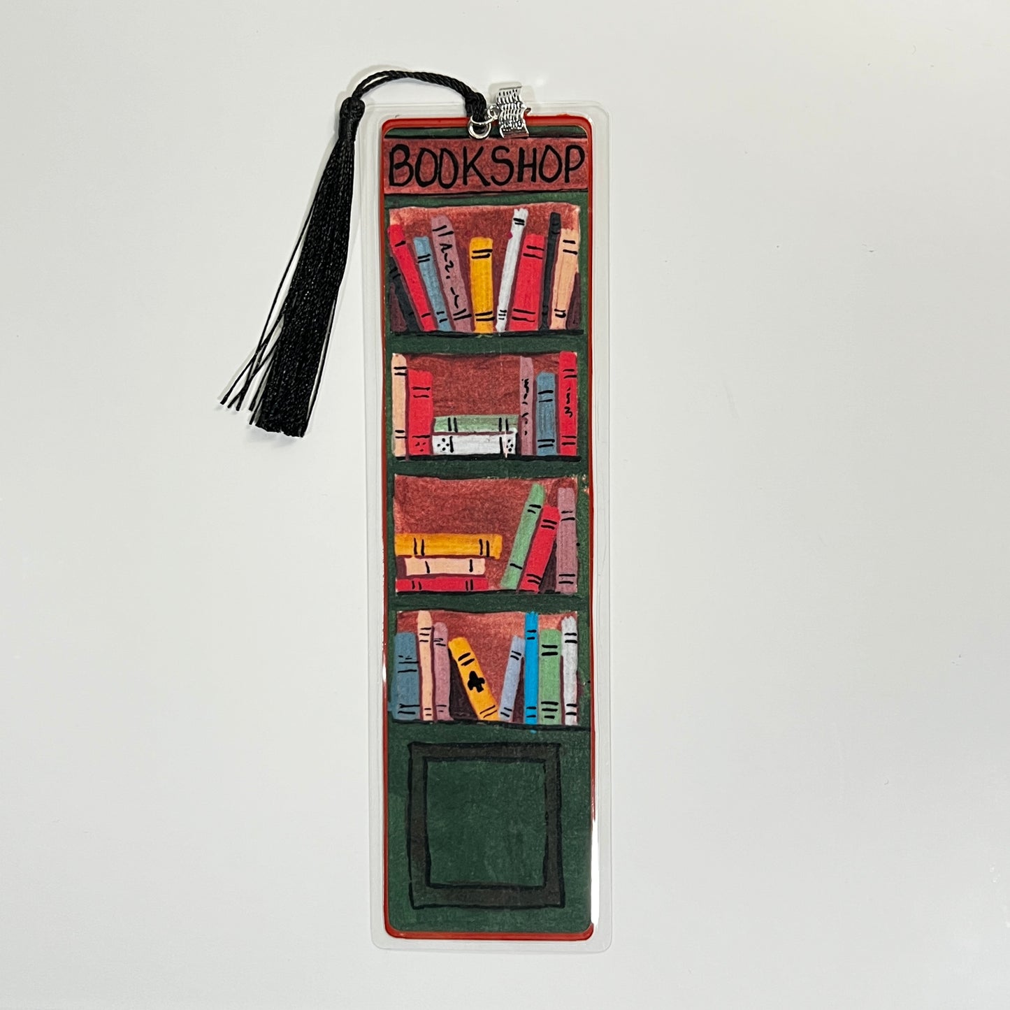 Bookshop Bookmark – Hand-Painted Bookshelf