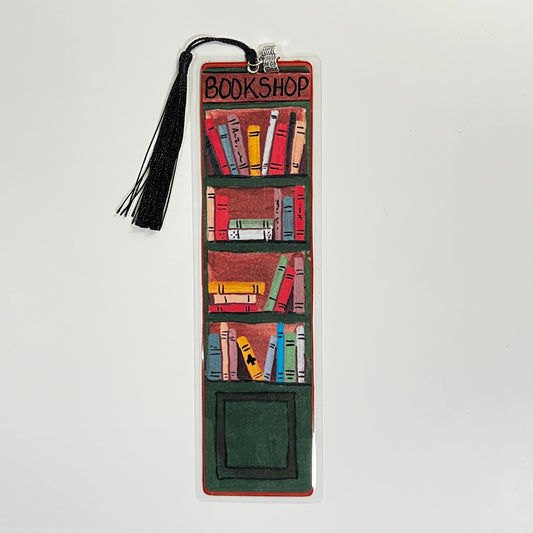 Bookshop Bookmark – Hand-Painted Bookshelf