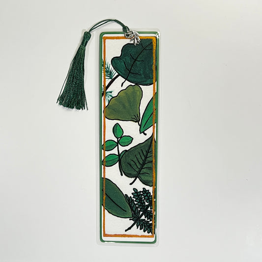 Green Leaf Bookmark - Plant Lovers Gift - Botanical - Greenery - Nature Inspired Bookmark