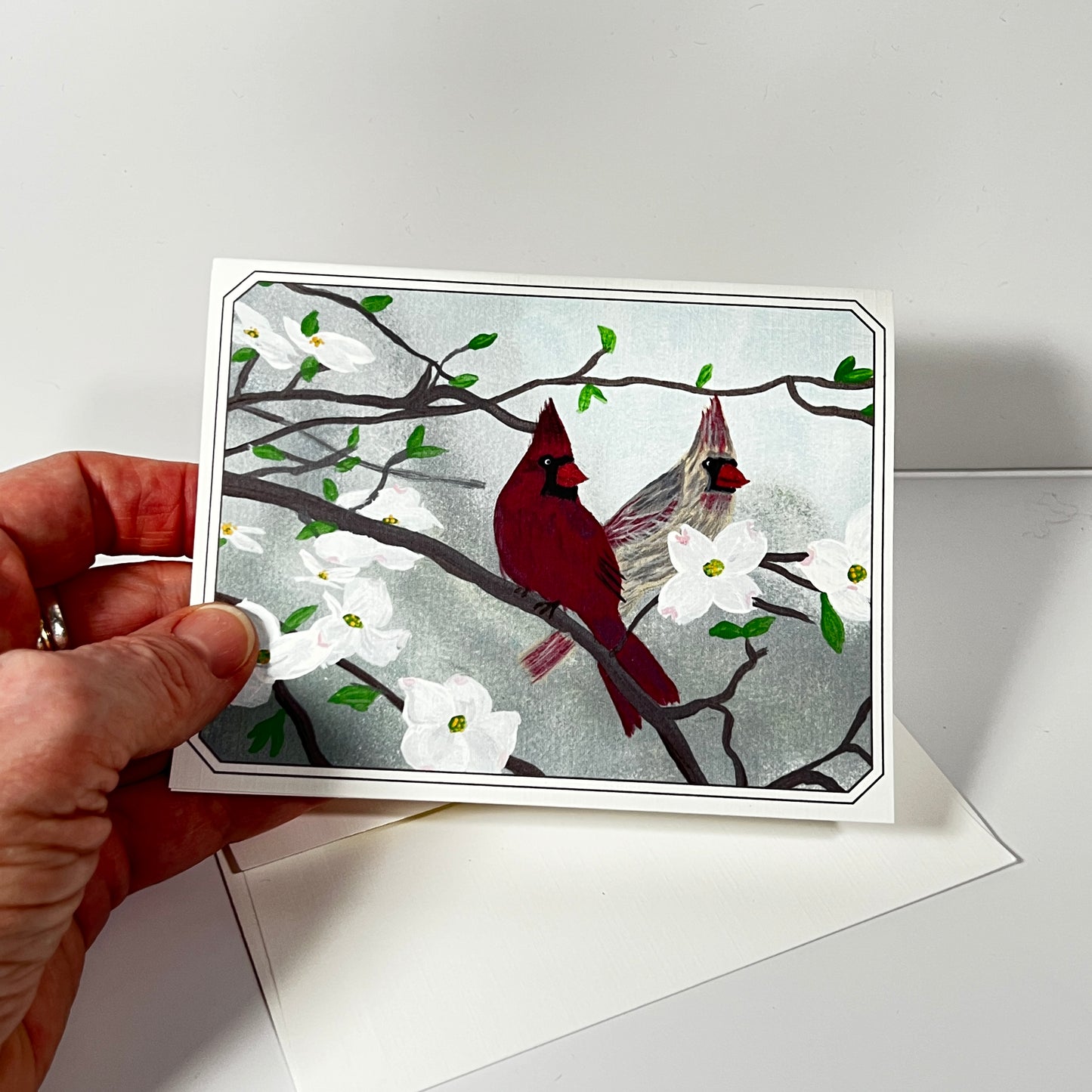 Notecard | Cardinal & Dogwood | Nature-Inspired Faith Art