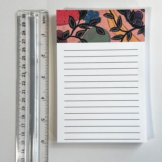 Notepad | Simply Shared | Floral 4×6 Art Notepad for Kitchen & Desk
