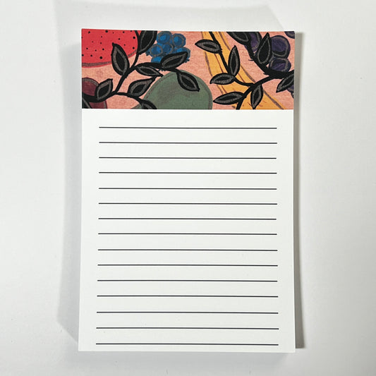 Notepad | Simply Shared | Floral 4×6 Art Notepad for Kitchen & Desk