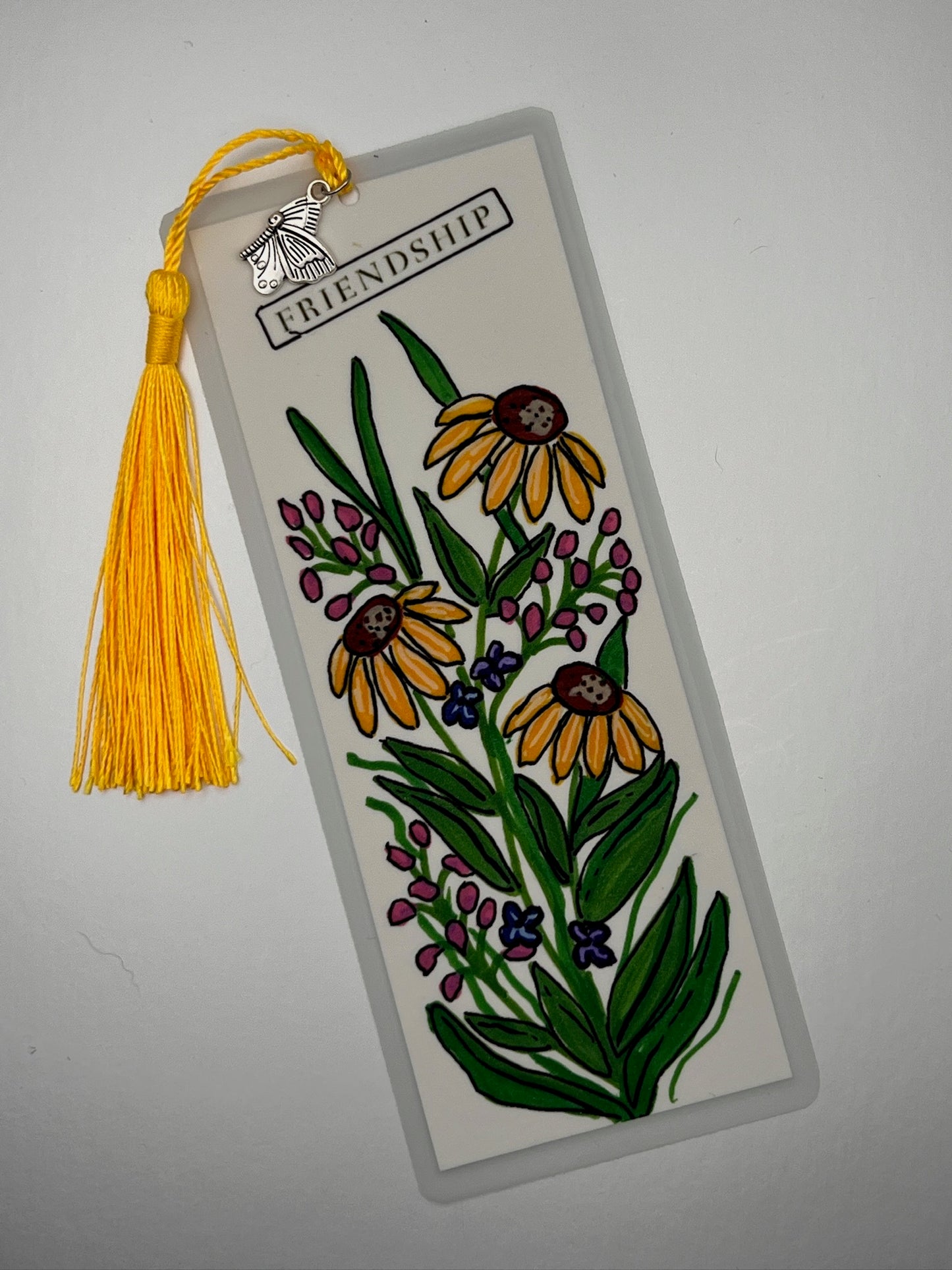 Friendship Flowers Bookmark