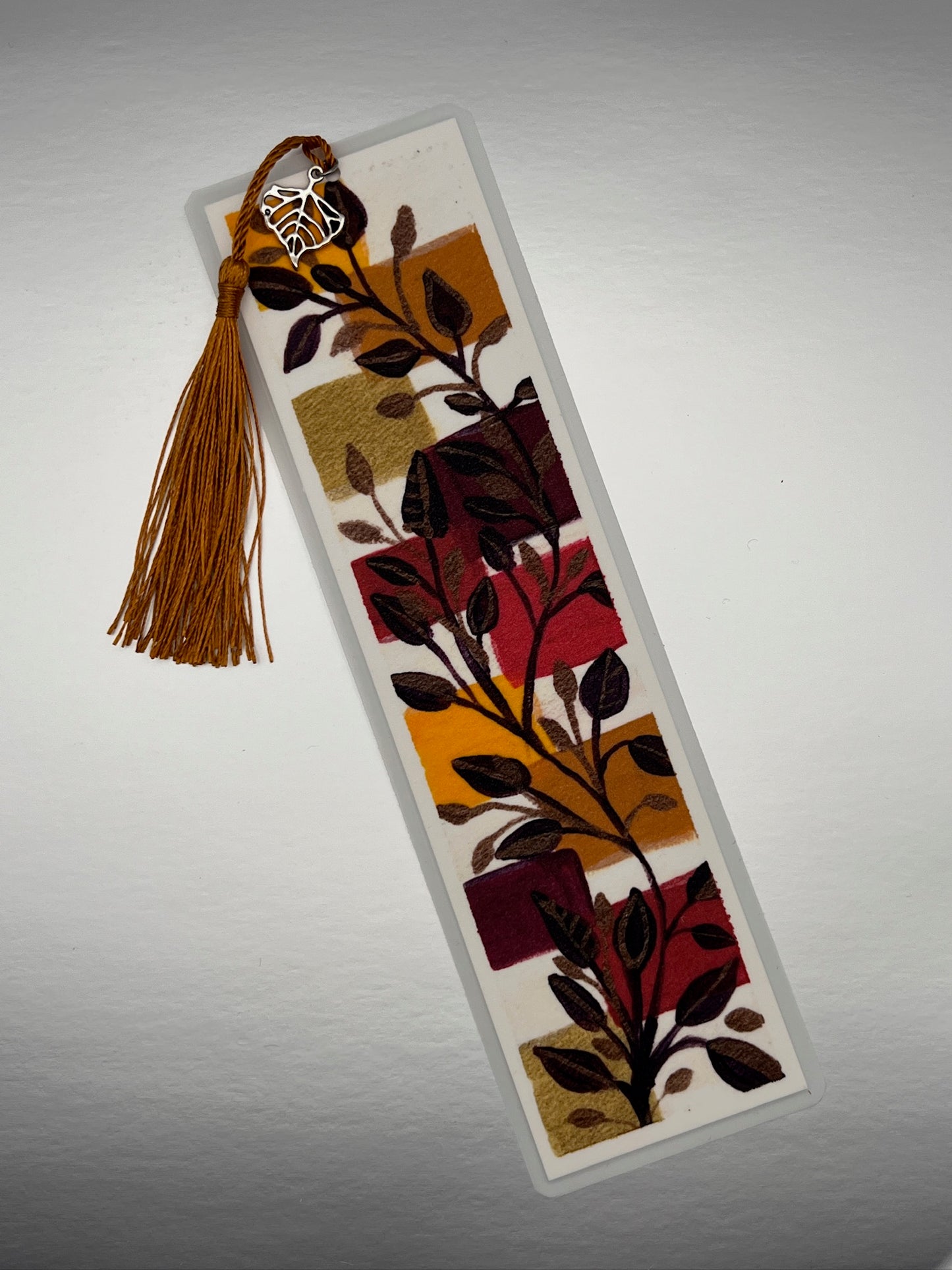 Burgundy Leaves Bookmark