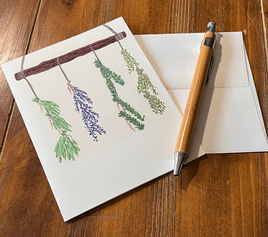 Hanging Herbs Notecard