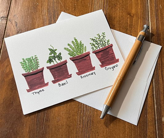 Herb Pots Notecard