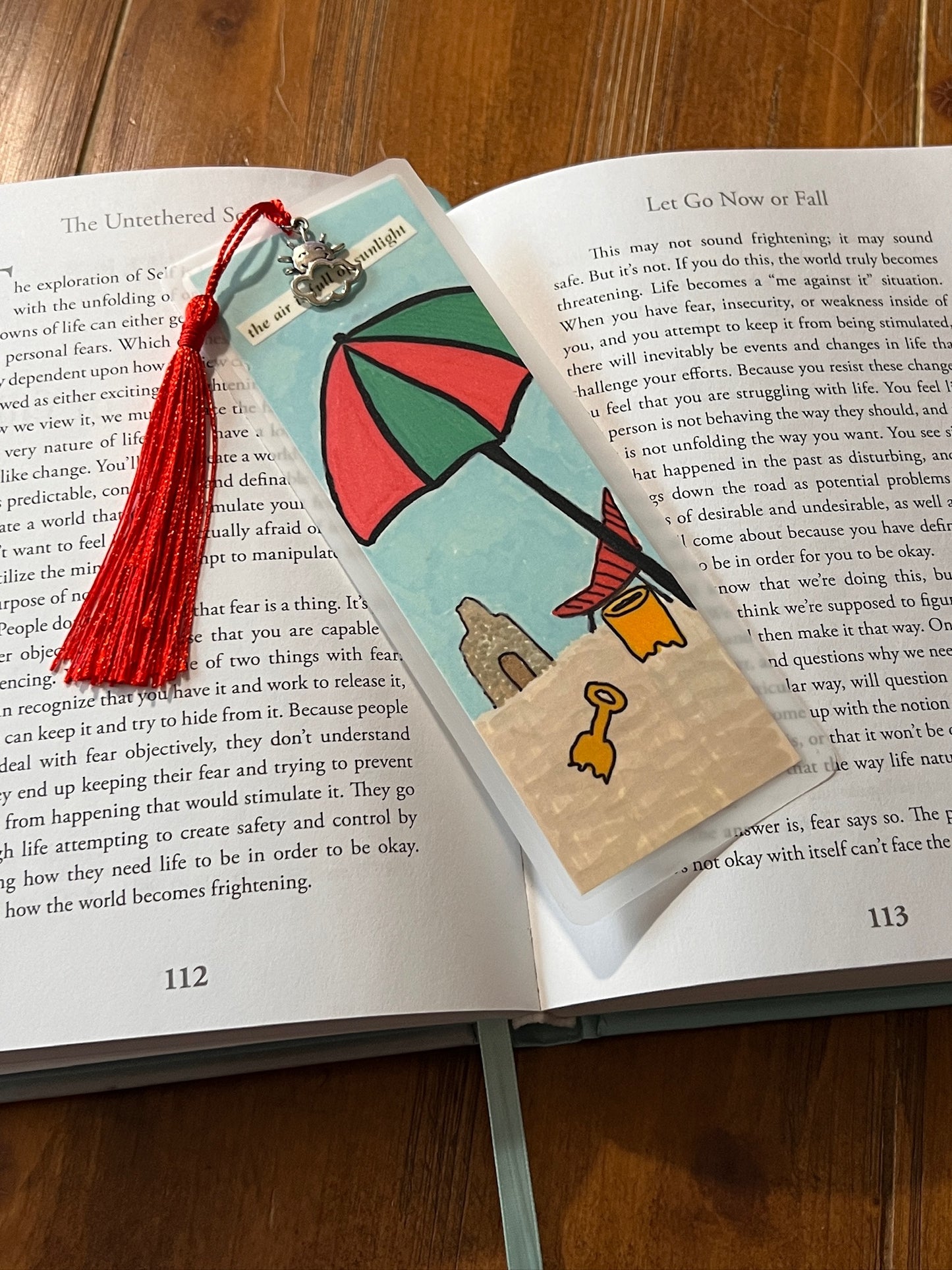 Laminated Bookmark | Sandy Beach | Coastal Summer Art Inspirational Gift