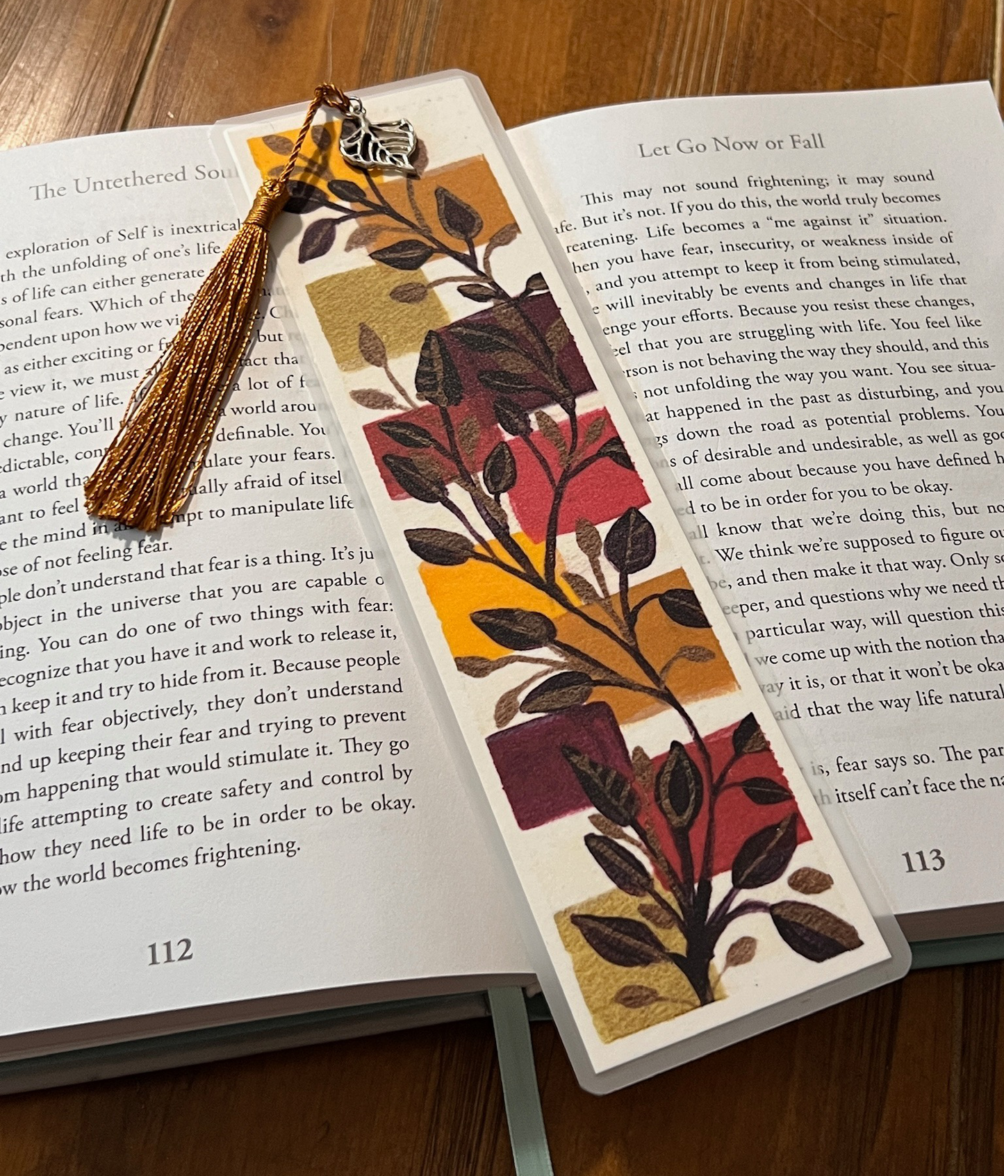 Burgundy Leaves Bookmark