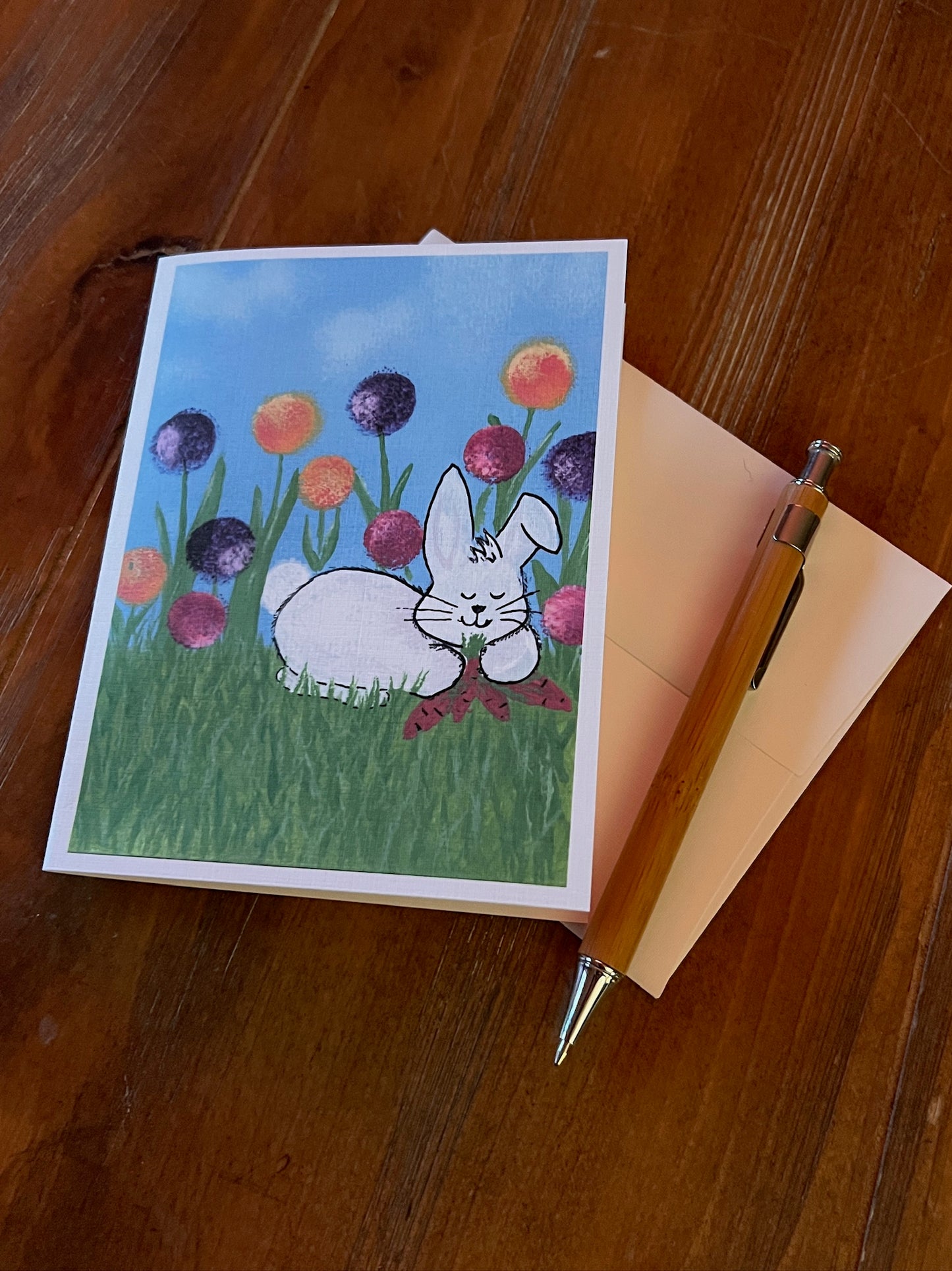 Happy Easter - Lounging Bunny Notecard