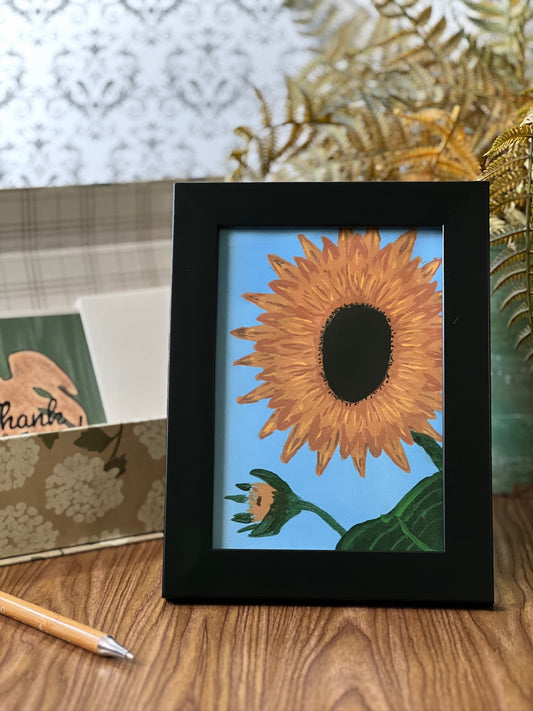 Blooming Sunflower Art Print – Bright Floral Wall Decor | 4x6 or 5x7 Fine Art Matte Print