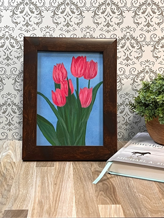 Among the Tulips – Floral Art Print | Spring Botanical Wall Art (4x6 or 5x7)