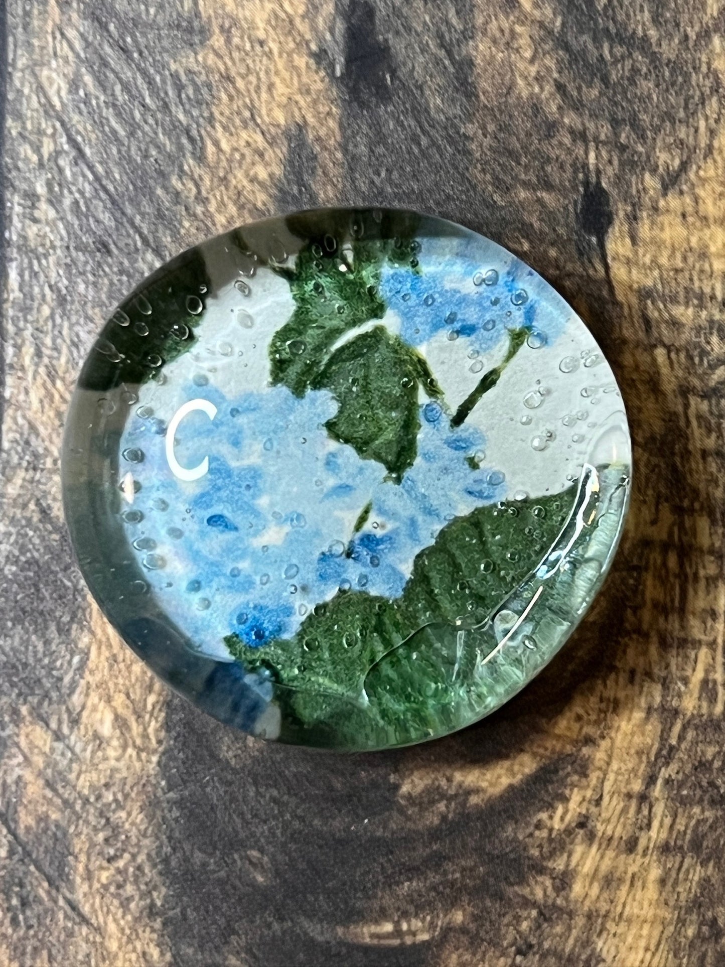 Hydrangea Magnet Set – Set of 4 Glass Gem Floral Magnets