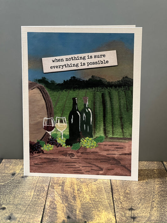 Inspirational Greeting Card | Vineyard Landscape | Birthday & Encouragement