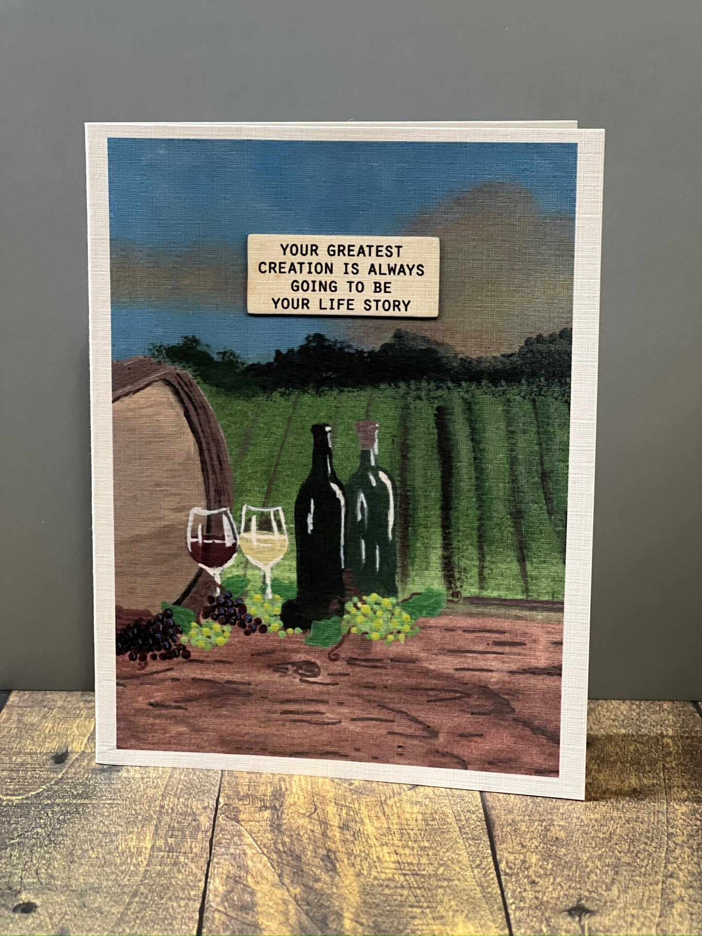 Inspirational Greeting Card | Vineyard Life Story | Milestone & Anniversary Art