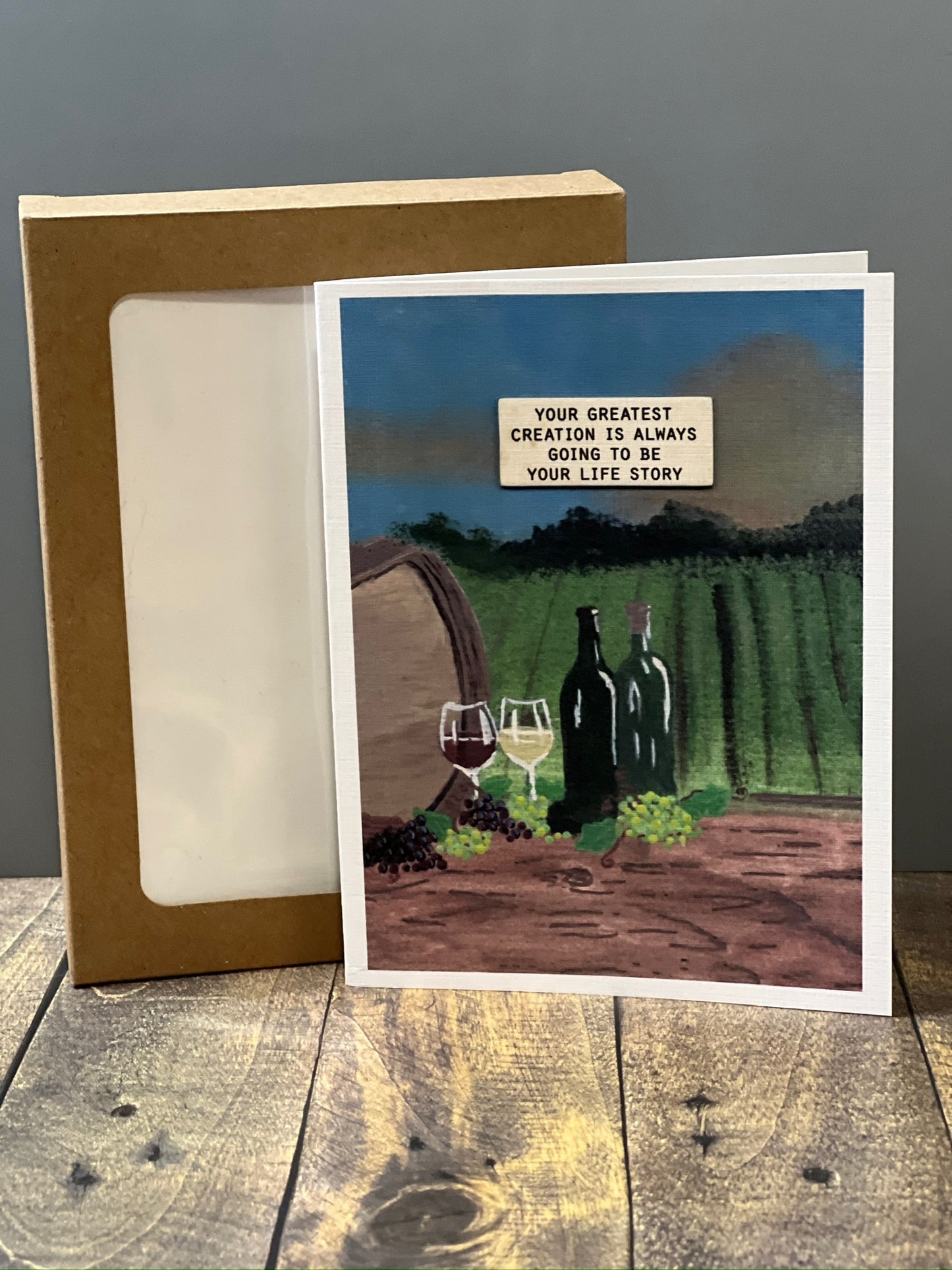 Inspirational Greeting Card | Vineyard Life Story | Milestone & Anniversary Art