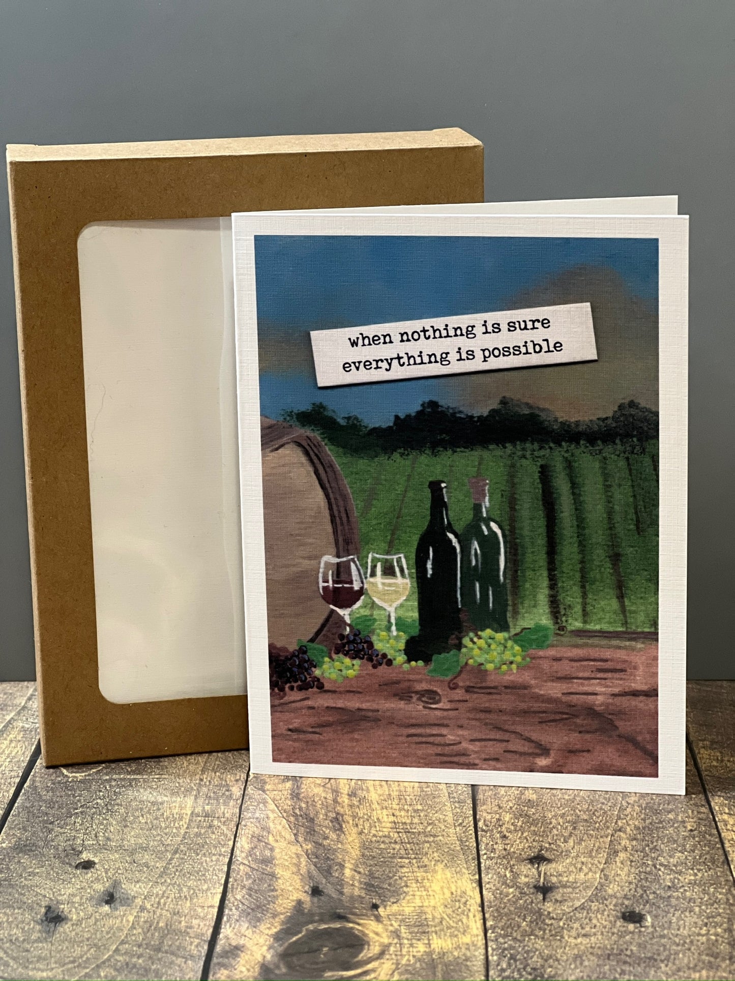 Inspirational Greeting Card | Vineyard Landscape | Birthday & Encouragement
