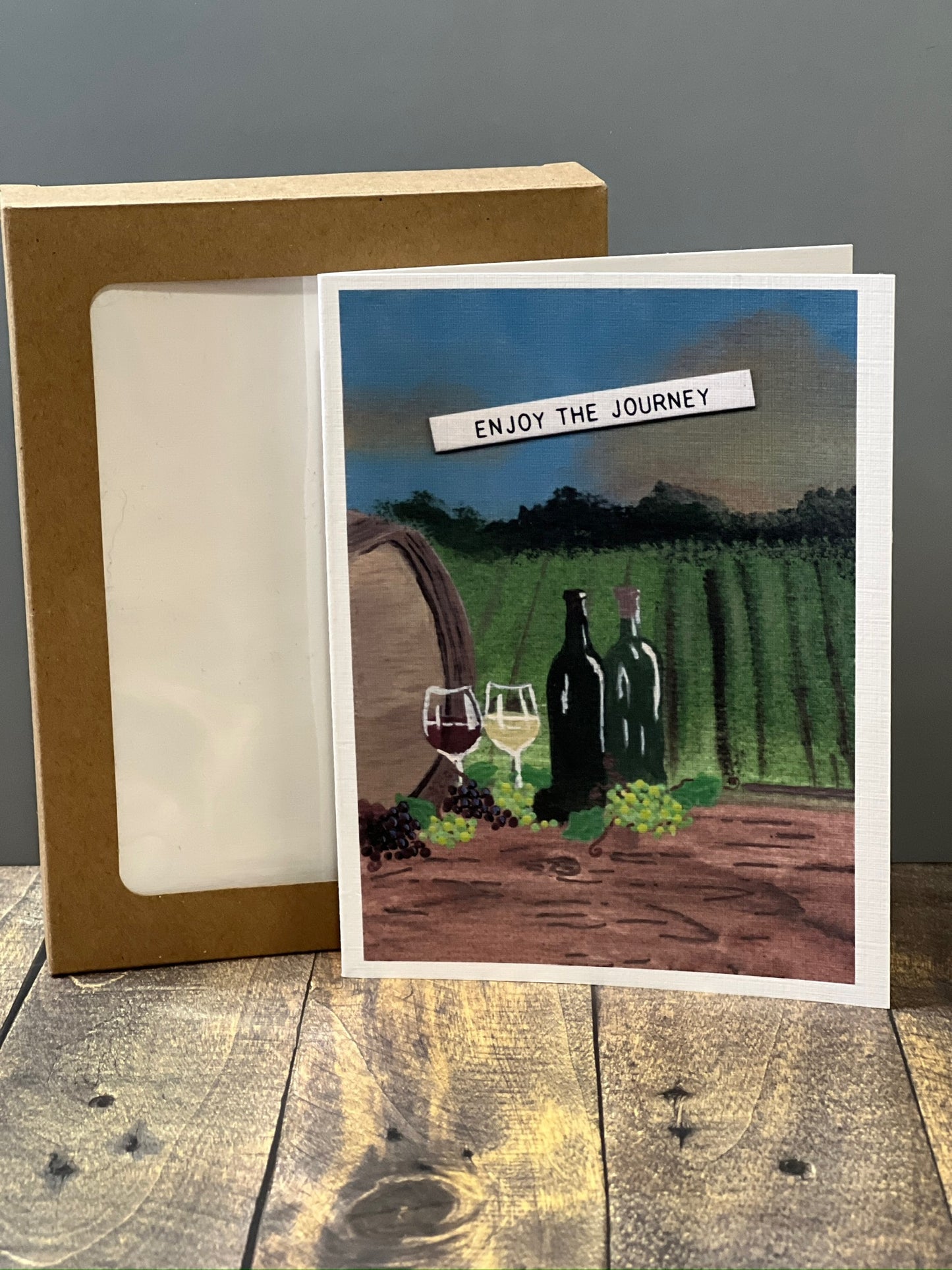 Vineyard Landscape Wine Card: Enjoy the Journey - Celebration Card