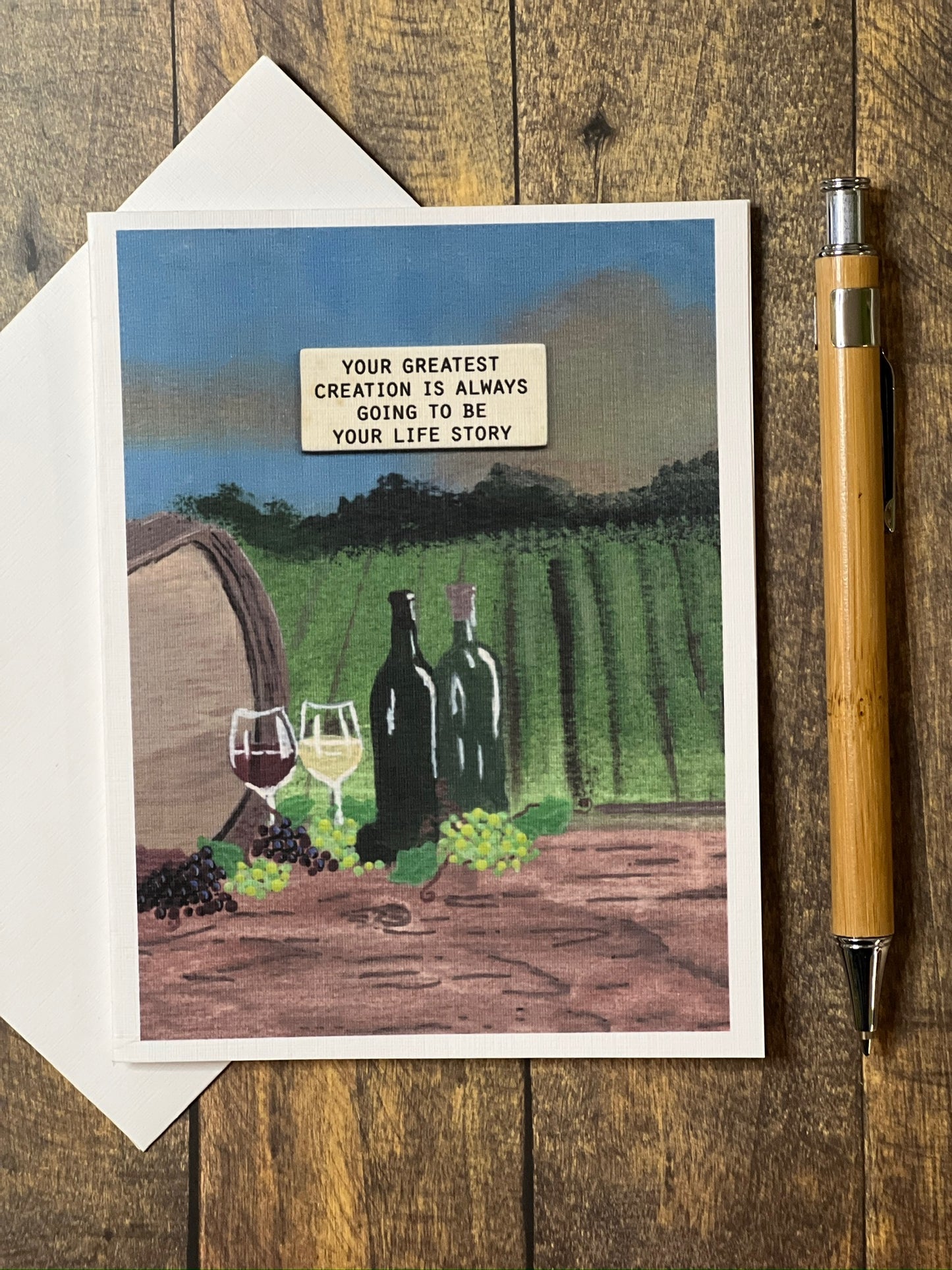Inspirational Greeting Card | Vineyard Life Story | Milestone & Anniversary Art