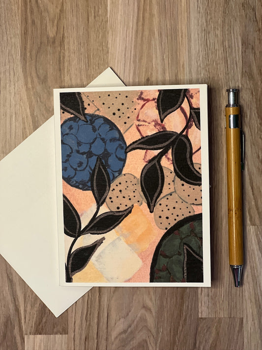 Charcuterie-Inspired Abstract Notecard