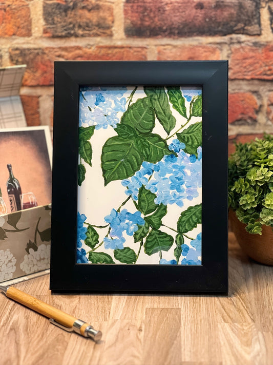 Hydrangea Art Print Set – Blue Floral Wall Art, Botanical Garden Decor