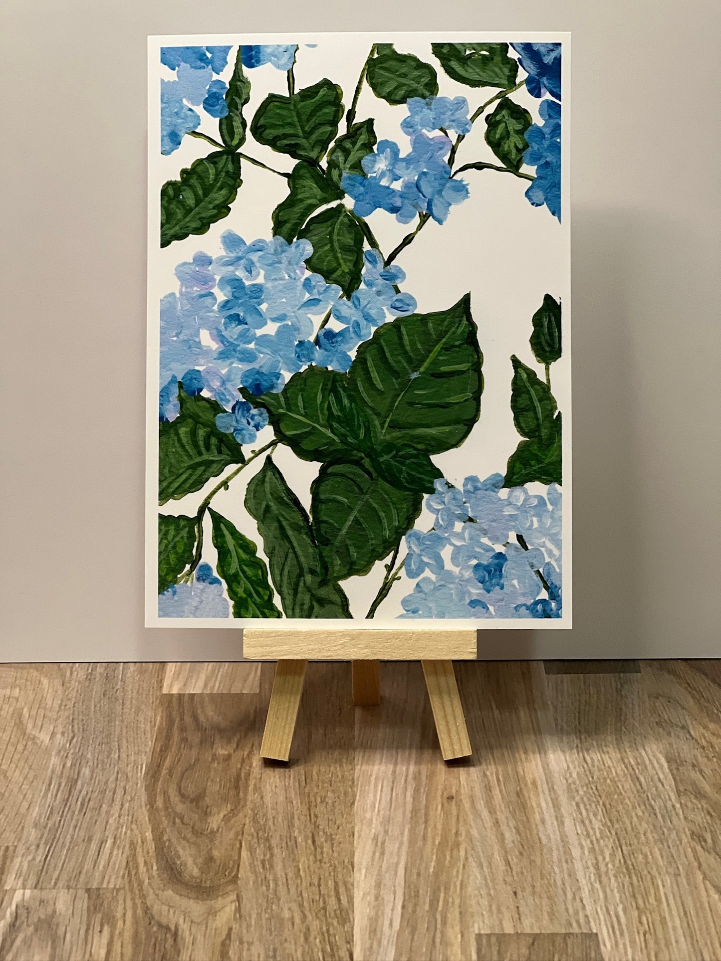 Hydrangea Art Print Set – Blue Floral Wall Art, Botanical Garden Decor