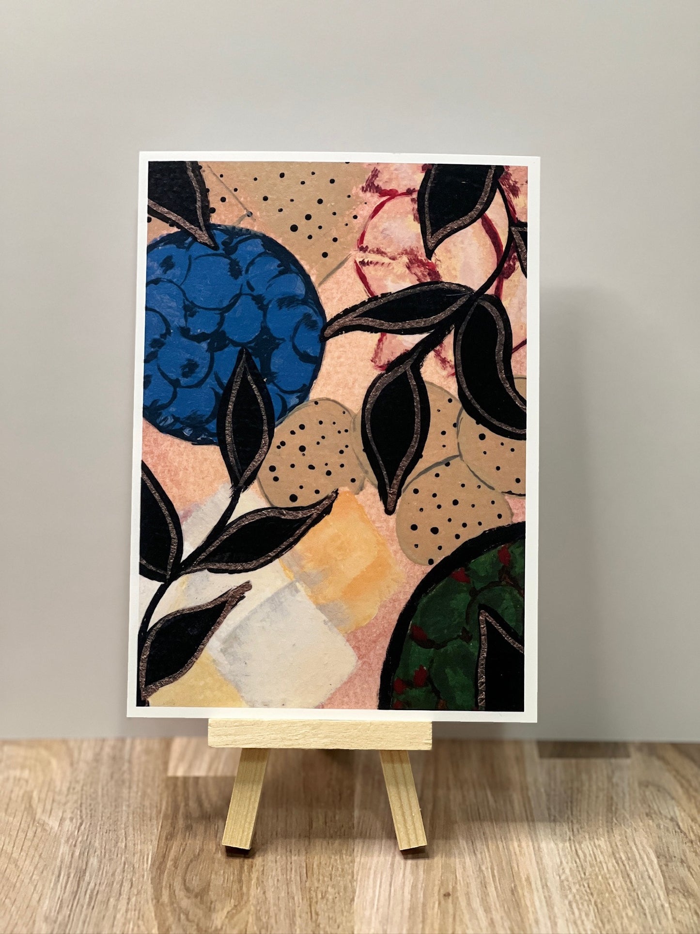 Charcuterie Art Print Set – Modern Abstract Food Art, Blueberry Kitchen Decor