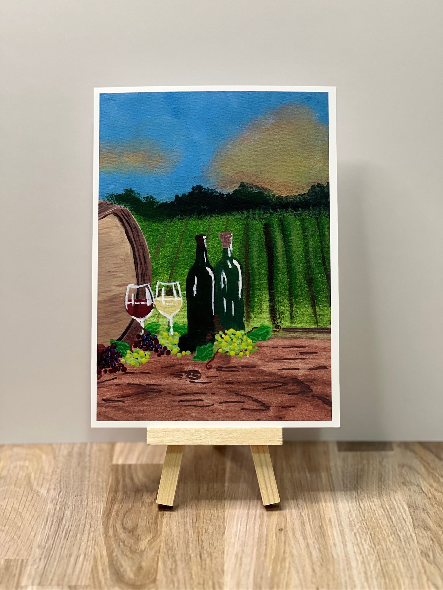 Vineyard Art Print Set: Rustic Wine Country Decor (4x6, 5x7)