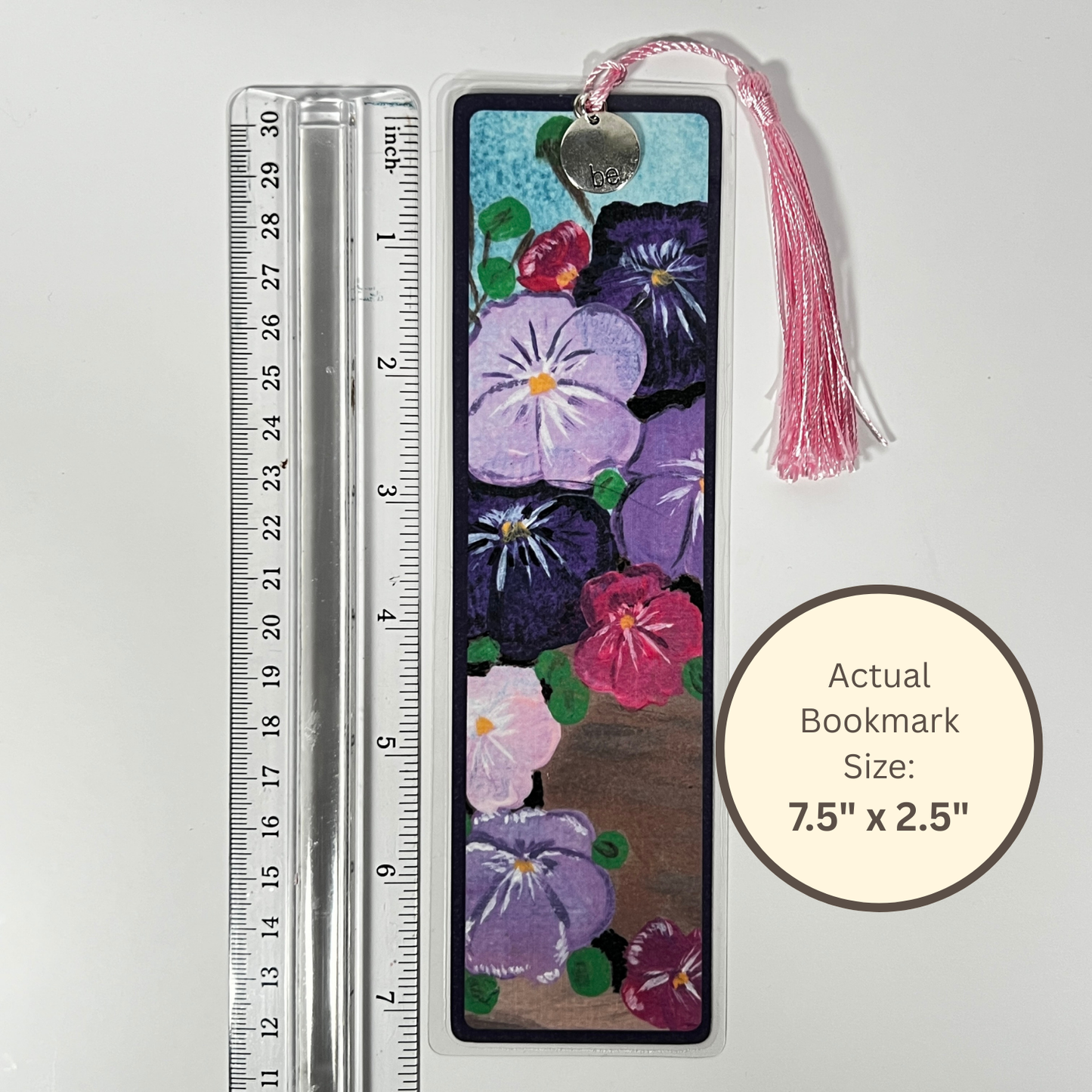 Vintage Pansy – Laminated Bookmark