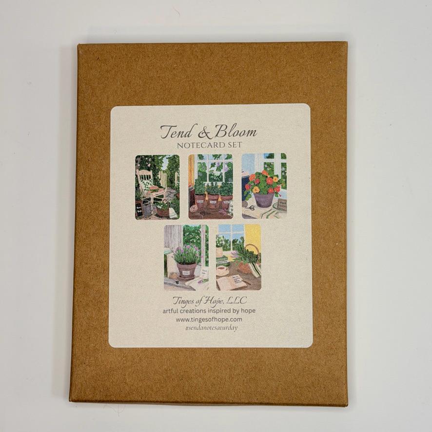 Notecard Set | Tend & Bloom | Floral Encouragement Cards for Friends & Teachers