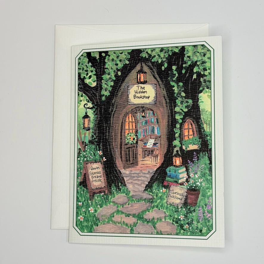 Notecard Set | The Library That Grew Wild | Literary Book Lover Stationery