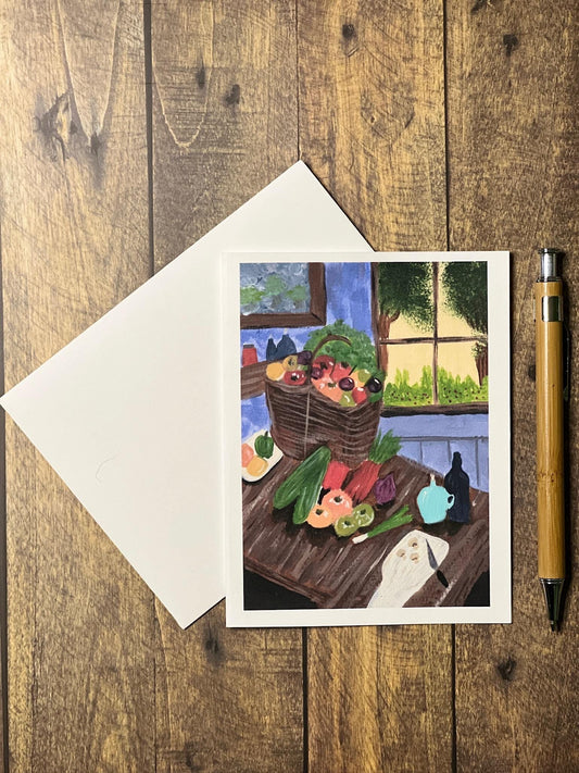 Farmhouse Kitchen Harvest Card: Rustic Foodie Greeting Card
