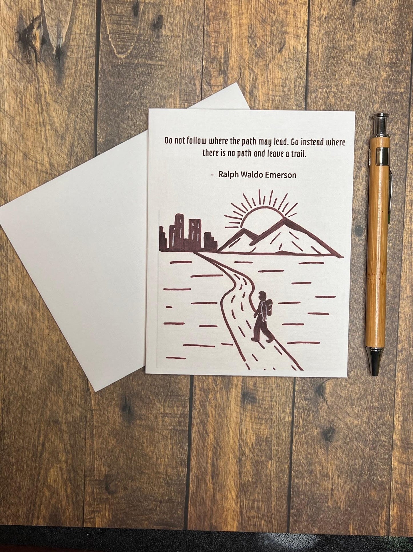 Ralph Waldo Emerson Inspirational Card | Graduation, Retirement, Adventure