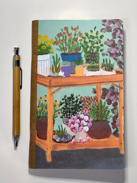 Botanical Garden Journal | Hand-Painted Plant Lover's Notebook | Bullet Journal