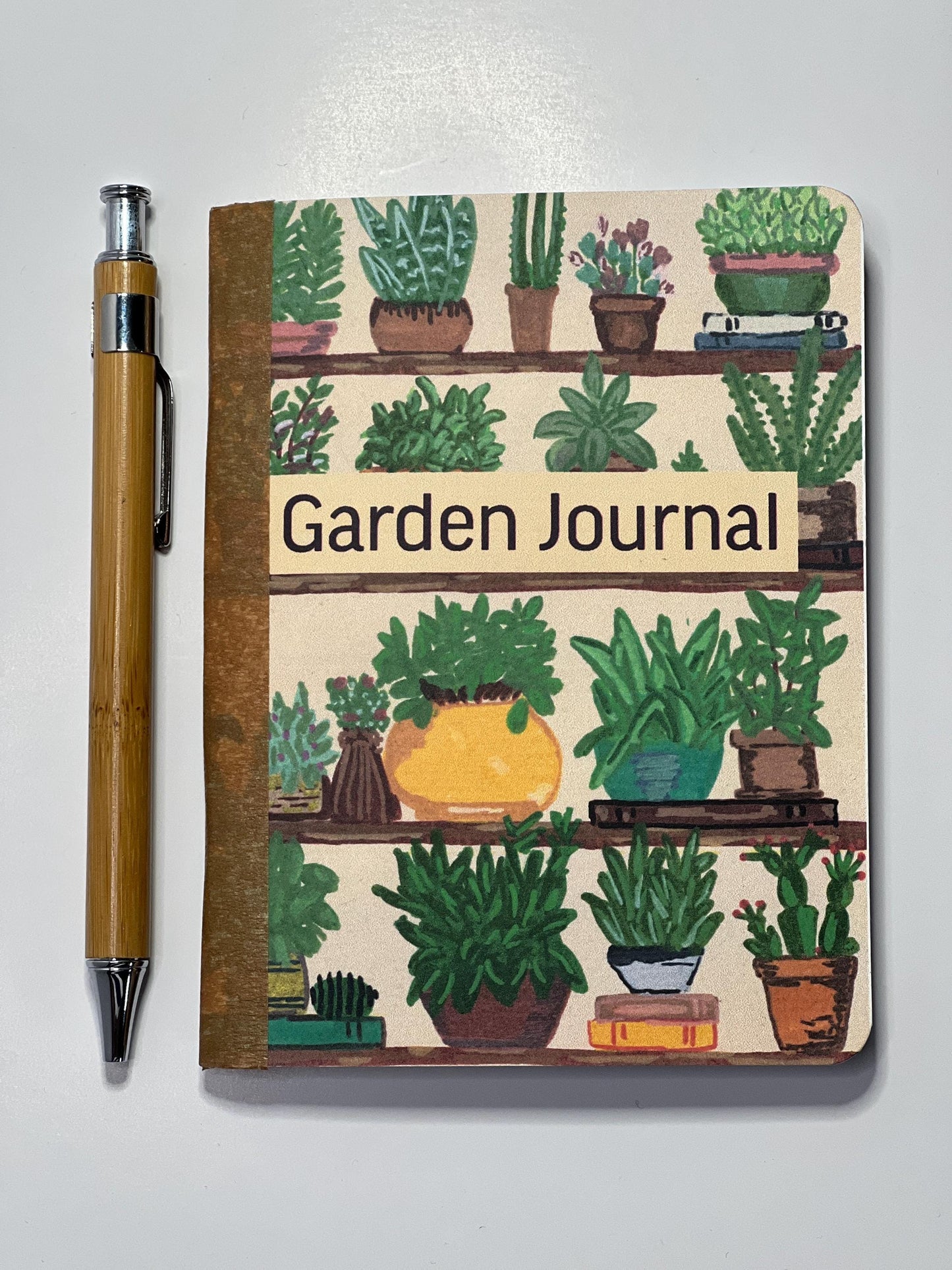 Mini Garden Journal: Hand-Painted Plant Art, Dot Grid Pages