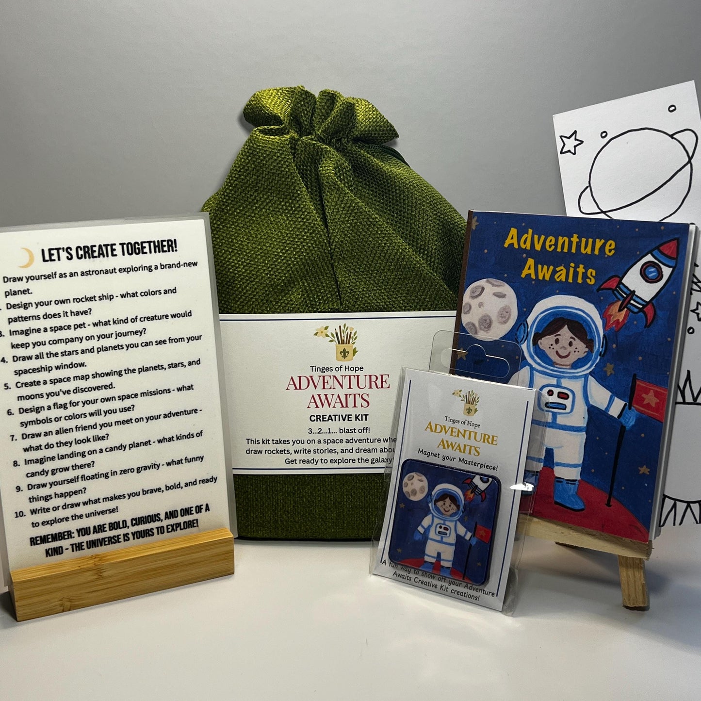 Adventure Awaits Creative Kit | Kids Space Activity Set | Ages 4-9