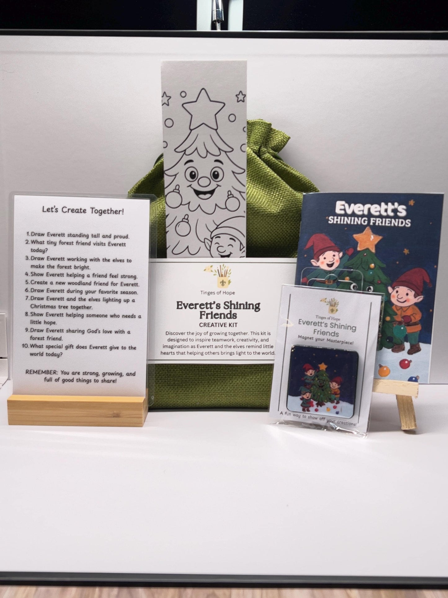 Everett the Evergreen Creative Kids Art Kit – Woodland Mini Journal & Magnet