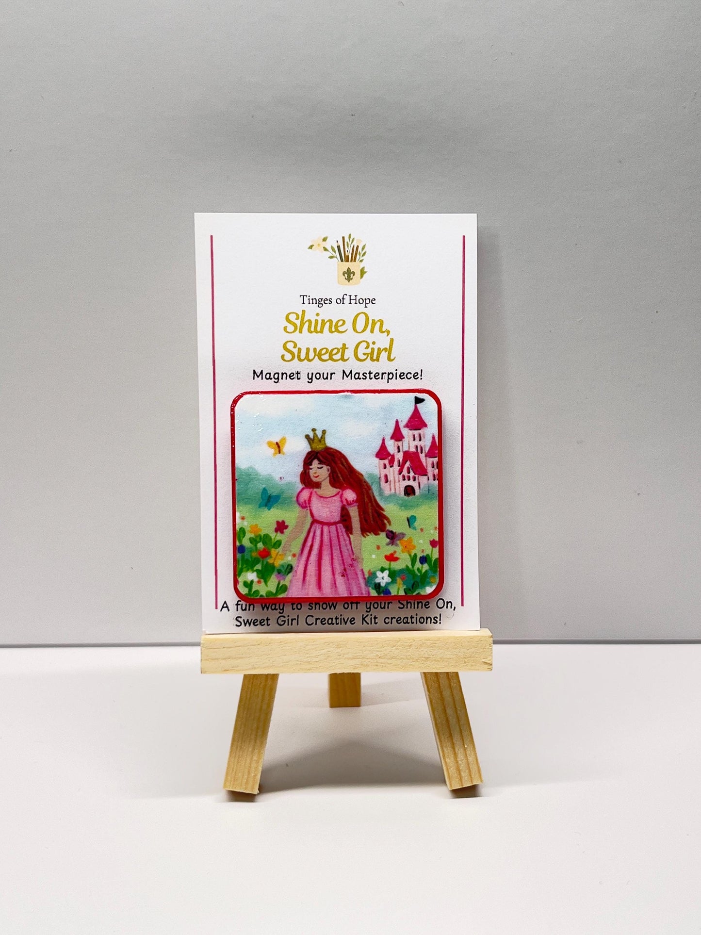 Princess Genny Magnet – Shine On Sweet Girl Gift | 2x2 Wood Classroom Magnet