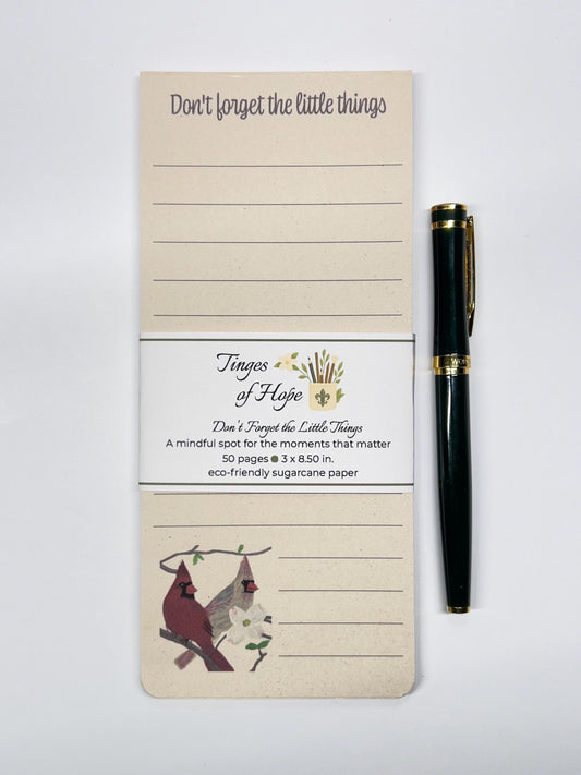 Cardinal & Dogwood Magnetic Notepad: Faith-Inspired List Pad