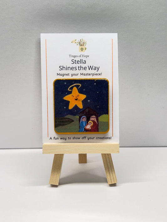 Stella the Star Magnet – Kids Inspiration Gift | 2x2 Wood Magnet